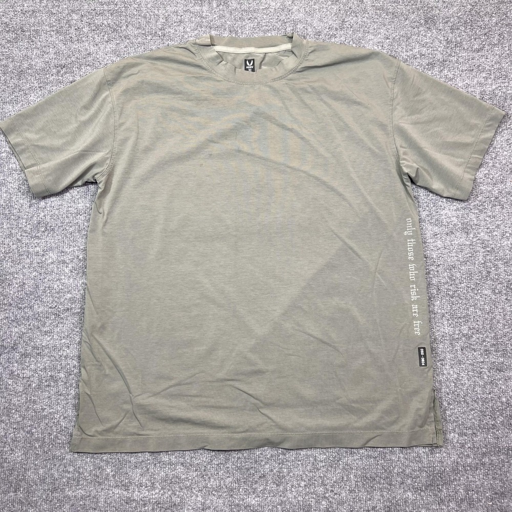 ASRV Shirt Mens Small Green Short Sleeve Athletic Gym Workout Tee Training